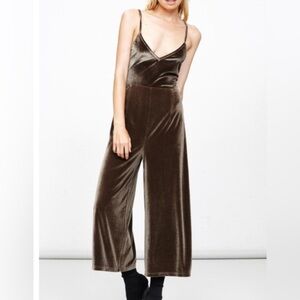 Mink Pink MPC Olive Velvet Jumpsuit